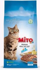 LaMito Mix Adult Cat Tavuklu ve Balıklı Renkli Taneli Yetişkin Kedi Maması 15 kg