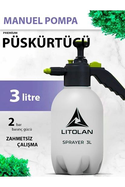 LITOLAN 3 Lt Premium İlaçlama Pompası Püskürtücü, Mekanik pompası (İlaçlama, sulama, temizleme)