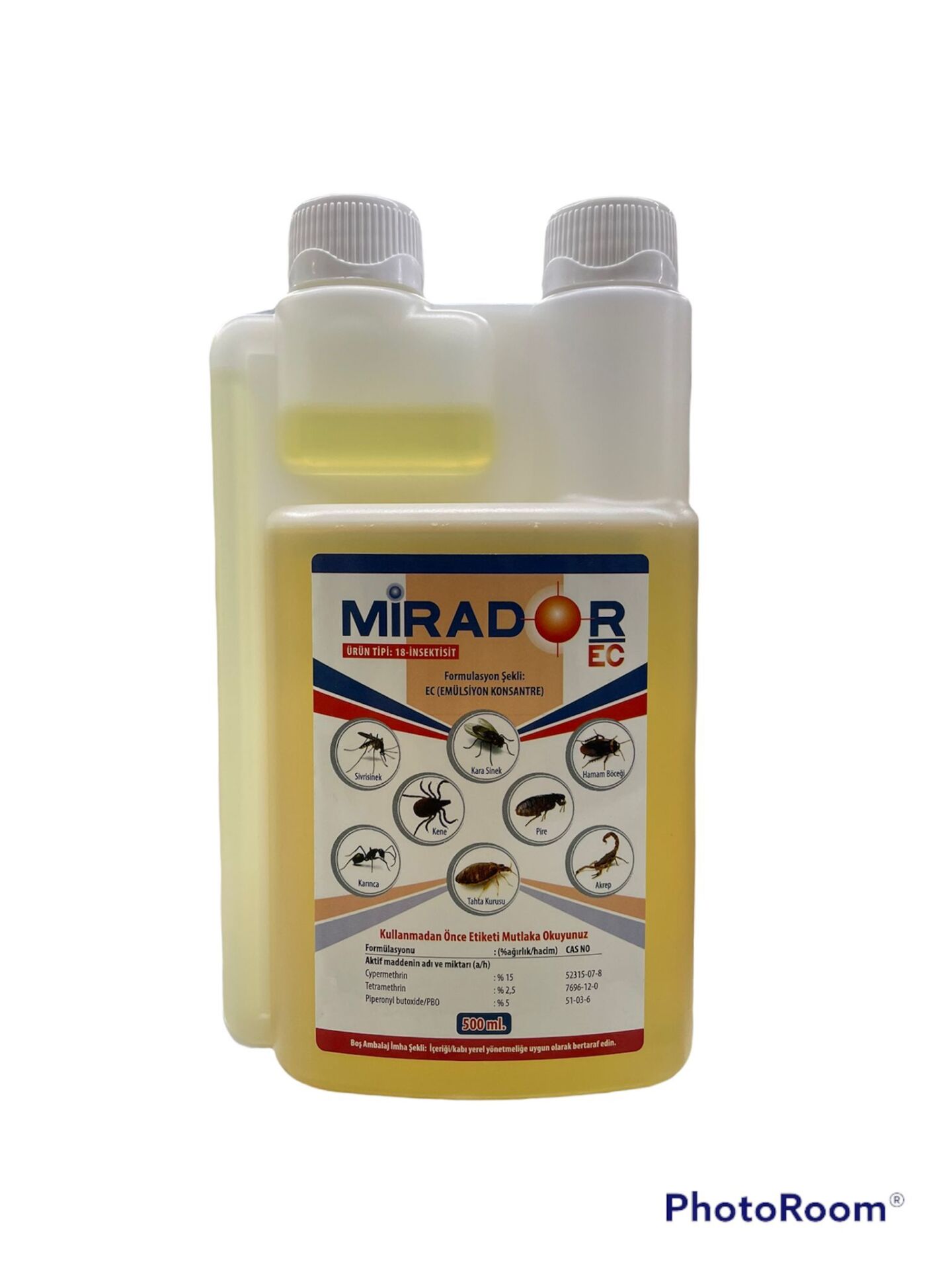 MİRADOR EC 500 ML SİVRİSİNEK KARASİNEK HAMAMBÖCEĞİ TAHTAKURUSU PİRE KENE AKREP KARINCA