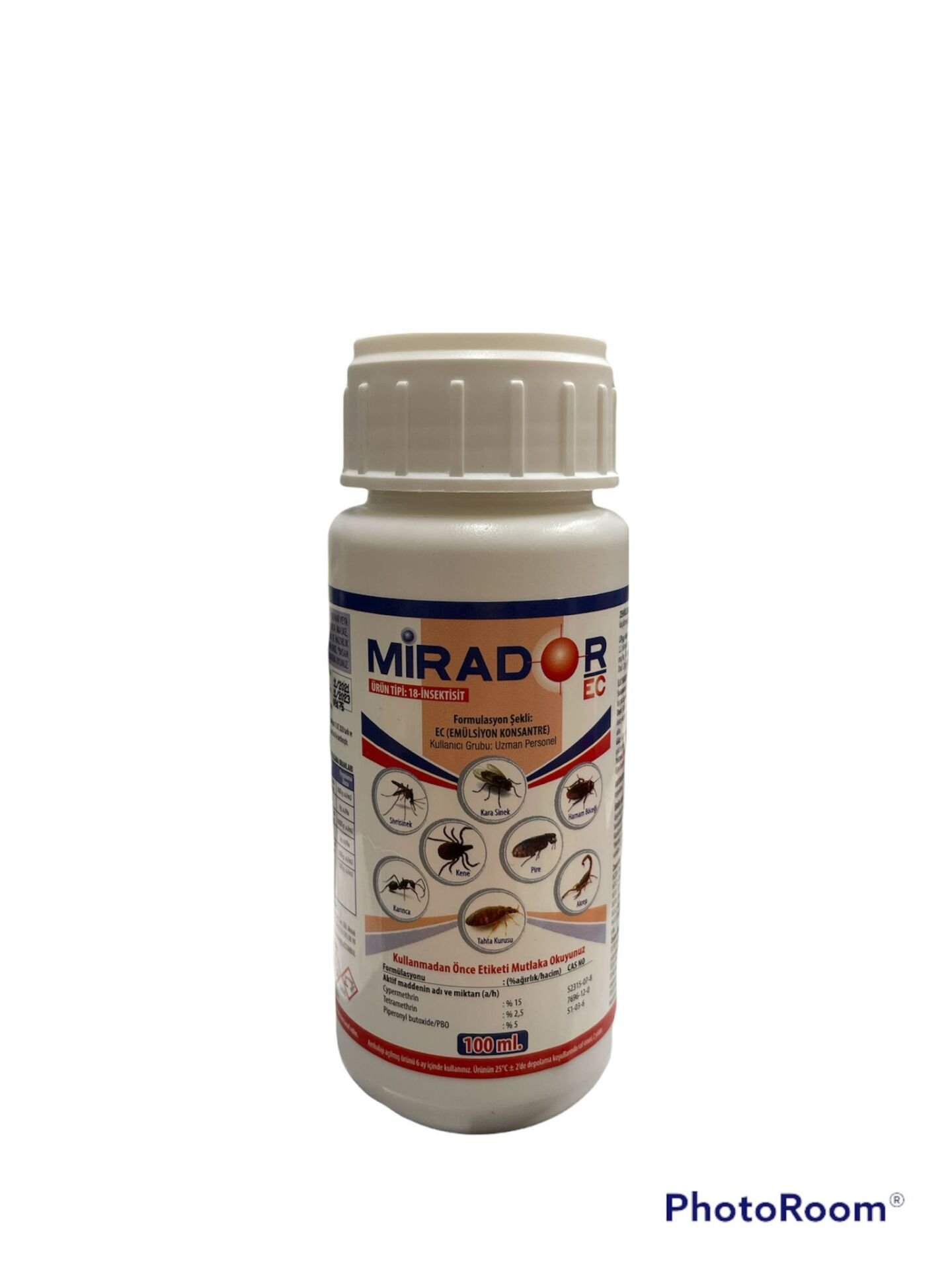 MİRADOR EC 100 ML SİVRİSİNEK KARASİNEK HAMAMBÖCEĞİ TAHTAKURUSU PİRE KENE AKREP KARINCA